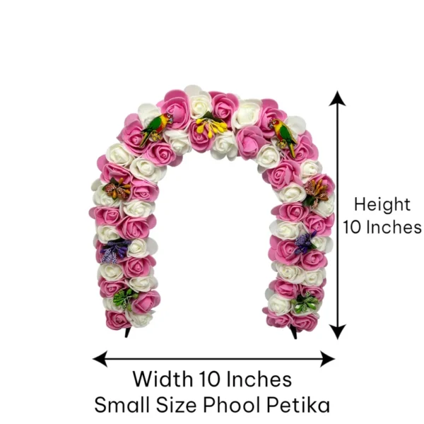 Phool Petika, Flower Backdrop for Laddu Gopal, Small Size, Color- White & Pink