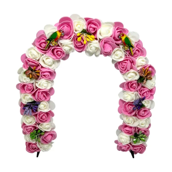 Phool Petika, Flower Backdrop for Laddu Gopal, Small Size, Color- White & Pink