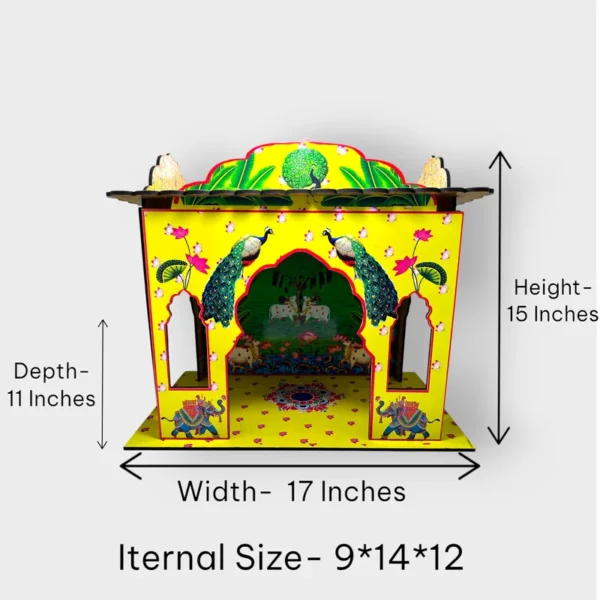 Hut House for Laddu Gopal, Size- Large, Color- Yellow