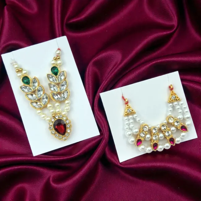 Premium Kundan Mala set of Mala and Hasli for Laddu Gopal | Pack of 2