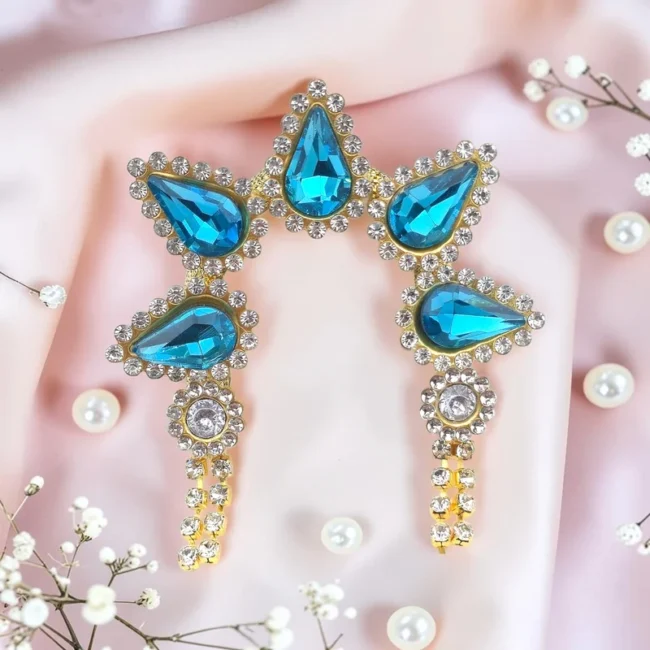 Radha Rani Chandrika, Radha Rani Mukut, Radha Krishna Shringar, Radha Rani Forehead Crown, Idol Jewelry, Deity Ornament, Temple Jewelry, Krishna Bhakti Accessories, Radha Rani Accessories, Janmashtami Decoration, Radha Krishna Crown, Thakur Ji Shringar, Laddu Gopal Accessories, Mandir Decoration Items, Divine Idol Ornament