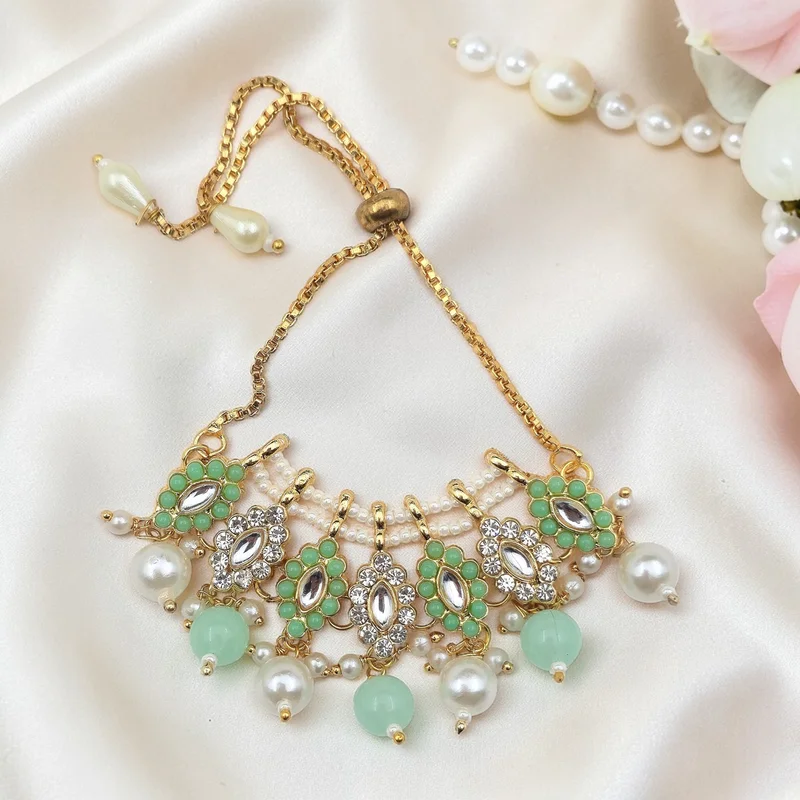 laddu gopal choker mala, krishna necklace, kanha ji haar, green stone mala, laddu gopal jewellery, pearl mala for idol, thakur ji shringar, premium krishna jewellery, bal gopal necklace, deity ornaments, pooja decoration items, janmashtami jewellery