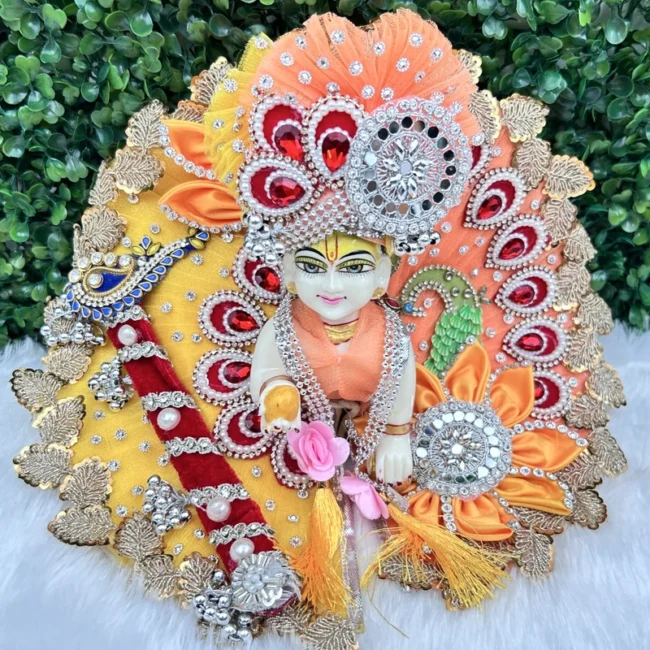 Janmashtami Special beautiful dress for laddu gopal, krishna and radha rani. Ornaments for idols