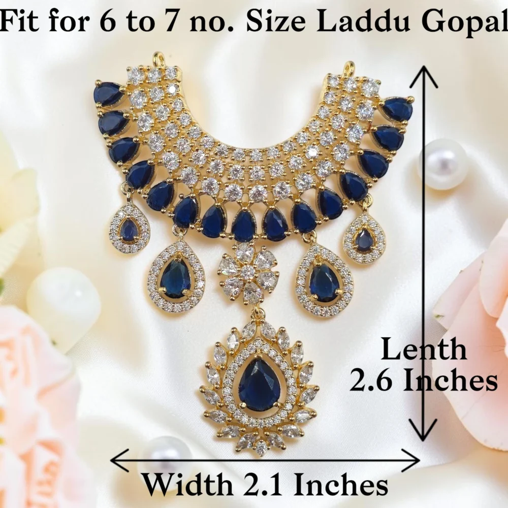 AD necklace AD haar AD mala for laddu gopal premium mala luxurious haar for laddu gopal AD shringar Premium mala for bhagwan ji AD jwellery for bal gopal Krishna AD Choker