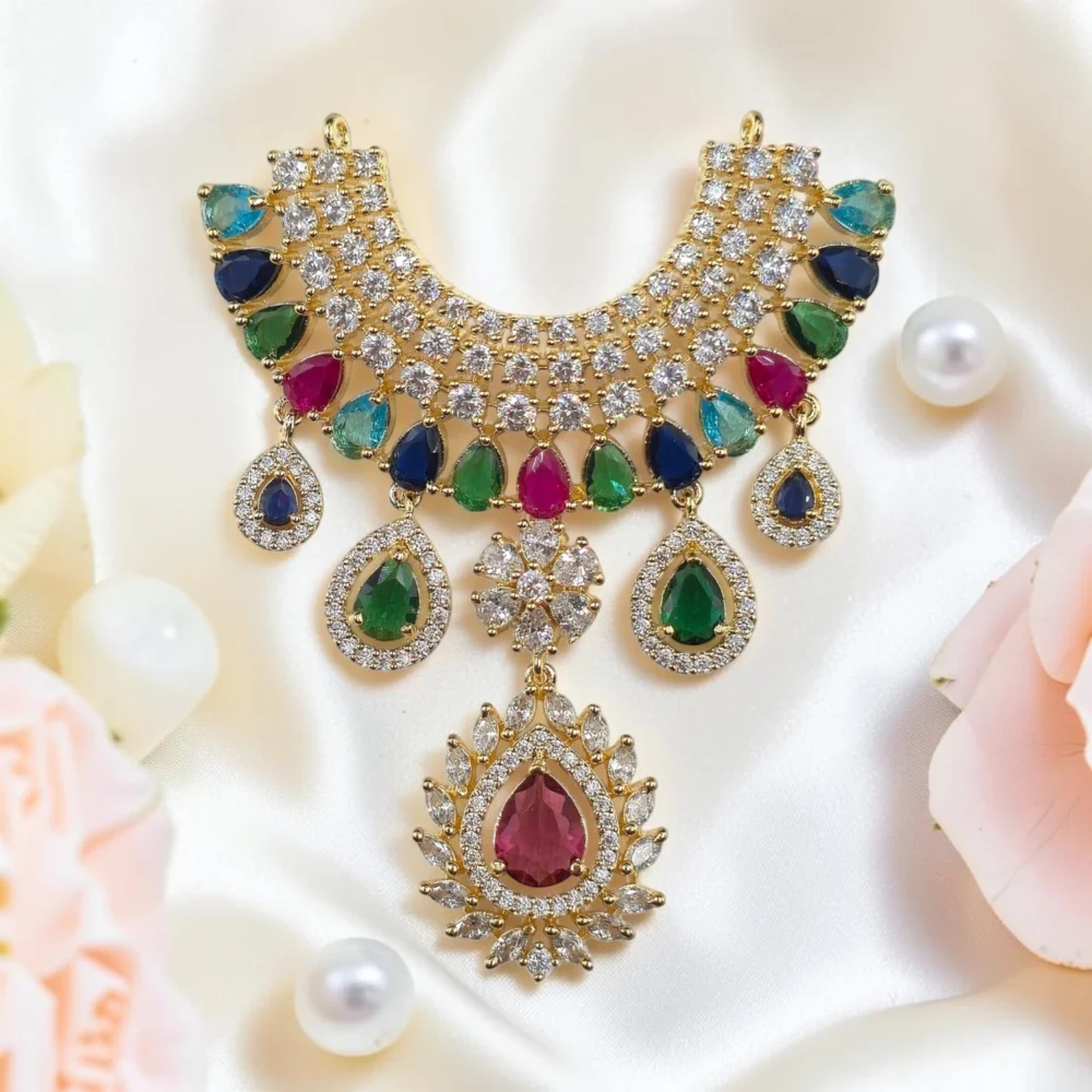 AD necklace AD haar AD mala for laddu gopal premium mala luxurious haar for laddu gopal AD shringar Premium mala for bhagwan ji AD jwellery for bal gopal Krishna AD Choker