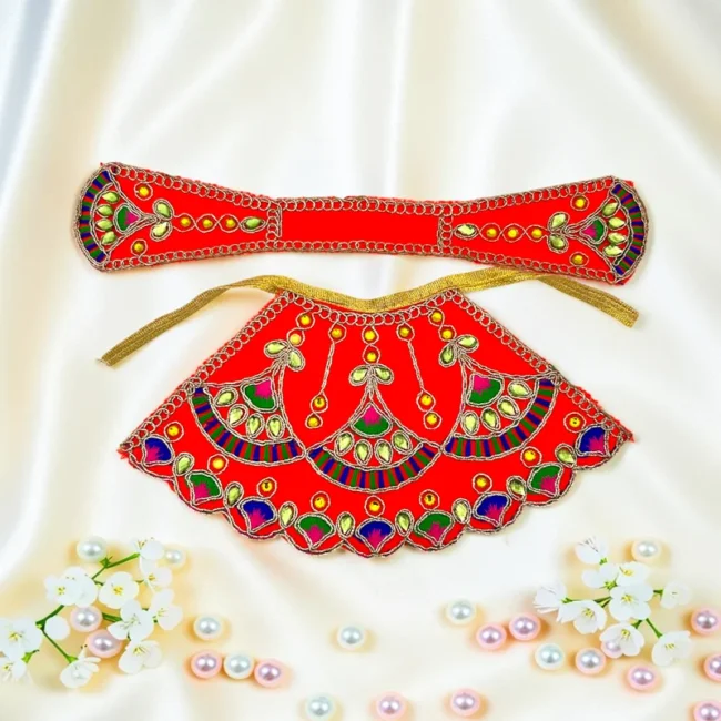 Durga Mata Dress, Durga Mata Lehenga, Durga Mata Poshak, Maa Durga Dress, Durga Idol Dress, Durga Mata Vastra, Durga Mata Shringar Dress, Navratri Dress for Durga Mata, Durga Puja Dress, Handmade Durga Dress, Floral Durga Dress, Designer Durga Mata Poshak, Durga Mata Lehenga Patka, Decorative Durga Dress, Temple Dress for Durga Mata, Festival Dress for Durga Idol, Premium Durga Mata Dress, Durga Idol Clothing, Mata Rani Dress, Durga Mata Decorative Dress
