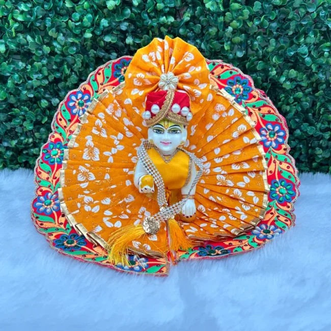 Janmashtami Special beautiful dress for laddu gopal, krishna and radha rani. Ornaments for idols