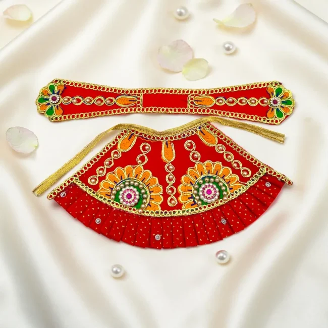 Durga Mata Dress, Durga Mata Lehenga, Durga Mata Poshak, Maa Durga Dress, Durga Idol Dress, Durga Mata Vastra, Durga Mata Shringar Dress, Navratri Dress for Durga Mata, Durga Puja Dress, Handmade Durga Dress, Floral Durga Dress, Designer Durga Mata Poshak, Durga Mata Lehenga Patka, Decorative Durga Dress, Temple Dress for Durga Mata, Festival Dress for Durga Idol, Premium Durga Mata Dress, Durga Idol Clothing, Mata Rani Dress, Durga Mata Decorative Dress