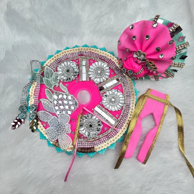 Janmashtami Special beautiful dress for laddu gopal, krishna and radha rani. Ornaments for idols