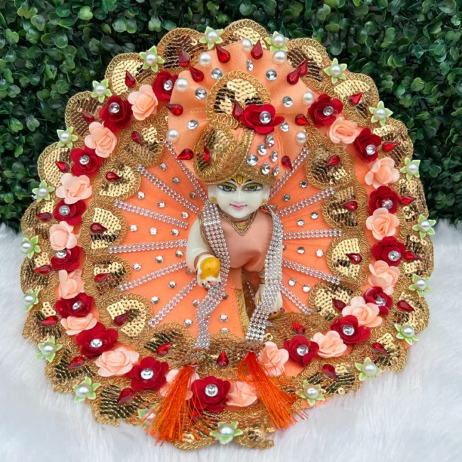 Janmashtami Special beautiful dress for laddu gopal, krishna and radha rani. Ornaments for idols