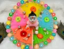 Holi special multicolor poshak for laddu gopal
