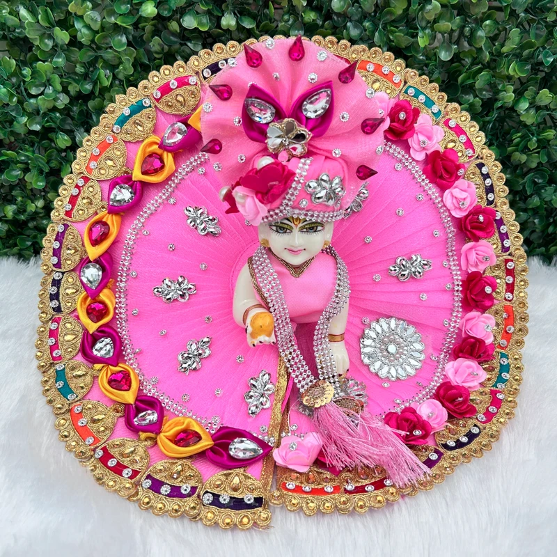 Janmashtami Special beautiful dress for laddu gopal, krishna and radha rani. Ornaments for idols