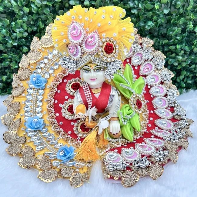Janmashtami Special beautiful dress for laddu gopal, krishna and radha rani. Ornaments for idols