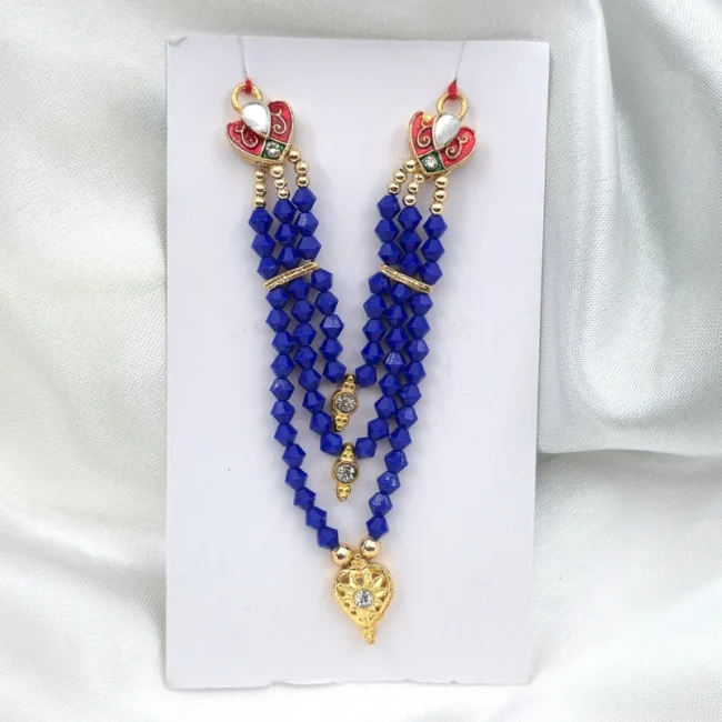 Moti Mala, Laddu Gopal beads Mala, Laddu Gopal crystal Haar, Blue Stone Mala, Krishna Ji Mala, Thakur Ji Mala, Laddu Gopal Jewelry, Laddu Gopal Shringar, Designer Laddu Gopal Haar, Crystal Mala for Laddu Gopal, Kanha Ji Mala, Bal Gopal Jewelry, Temple Jewelry, Janmashtami Shringar, Laddu Gopal Accessories, Krishna Idol Ornament, Fancy Laddu Gopal Mala, Premium Laddu Gopal Necklace, Thakur Ji Accessories, Radha Krishna Shringar, Laddu Gopal Decoration Items