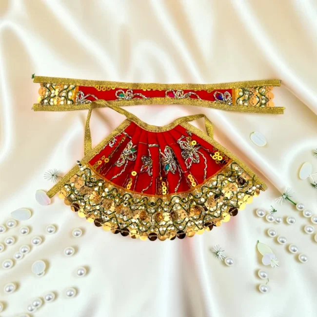 Durga Mata Dress, Durga Mata Lehenga, Durga Mata Poshak, Maa Durga Dress, Durga Idol Dress, Durga Mata Vastra, Durga Mata Shringar Dress, Navratri Dress for Durga Mata, Durga Puja Dress, Handmade Durga Dress, Floral Durga Dress, Designer Durga Mata Poshak, Durga Mata Lehenga Patka, Decorative Durga Dress, Temple Dress for Durga Mata, Festival Dress for Durga Idol, Premium Durga Mata Dress, Durga Idol Clothing, Mata Rani Dress, Durga Mata Decorative Dress