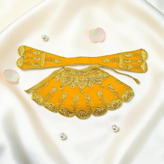 Poshak for Maa Durga Idol | Decorative Lahnga with Matching Patka | 4 Inches