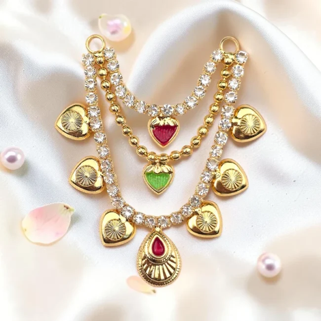 Laddu Gopal Necklace, Laddu Gopal Jewellery, Laddu Gopal Kanthi, Thakur Ji Necklace, Krishna Necklace, Bal Gopal Jewellery, Radha Krishna Jewellery, Golden Necklace for Laddu Gopal, Designer Laddu Gopal Haar, Premium Laddu Gopal Jewellery, AD Necklace for Laddu Gopal, Necklace for Krishna Idol, Fancy Kanthi Haar, Temple Jewellery, Janmashtami Jewellery, Laddu Gopal Shringar, Idol Jewellery, Premium Thakur Ji Accessories, Viral Laddu Gopal Necklace, Luxury Laddu Gopal Necklace