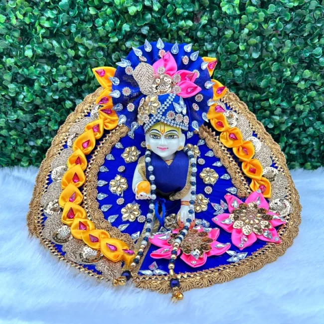 Janmashtami Special beautiful dress for laddu gopal, krishna and radha rani. Ornaments for idols