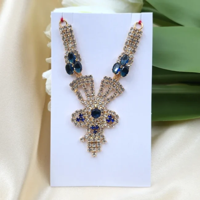 Laddu Gopal Mala, Laddu Gopal Haar, Blue Stone Mala, Krishna Ji Mala, Thakur Ji Mala, Laddu Gopal Jewelry, Laddu Gopal Shringar, Designer Laddu Gopal Haar, Crystal Mala for Laddu Gopal, Kanha Ji Mala, Bal Gopal Jewelry, Temple Jewelry, Janmashtami Shringar, Laddu Gopal Accessories, Krishna Idol Ornament, Fancy Laddu Gopal Mala, Premium Laddu Gopal Necklace, Thakur Ji Accessories, Radha Krishna Shringar, Laddu Gopal Decoration Items