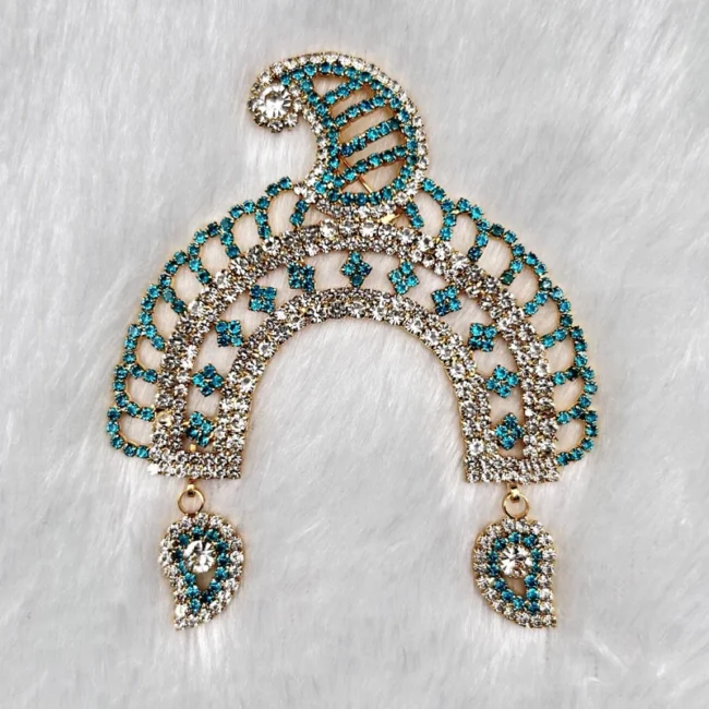 Beautiful stone Chandrika damini for Radha rani, laddu gopal, idols.