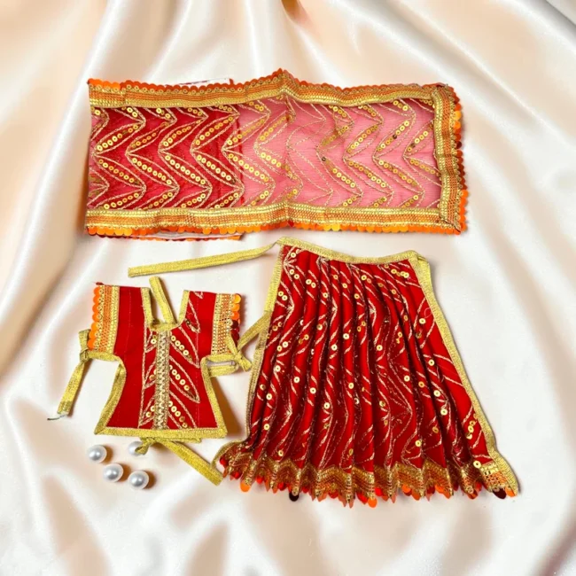 Durga Mata Dress, Durga Mata Lehenga, Durga Mata Poshak, Maa Durga Dress, Durga Idol Dress, Durga Mata Vastra, Durga Mata Shringar Dress, Navratri Dress for Durga Mata, Durga Puja Dress, Handmade Durga Dress, Floral Durga Dress, Designer Durga Mata Poshak, Durga Mata Lehenga Patka, Decorative Durga Dress, Temple Dress for Durga Mata, Festival Dress for Durga Idol, Premium Durga Mata Dress, Durga Idol Clothing, Mata Rani Dress, Durga Mata Decorative Dress