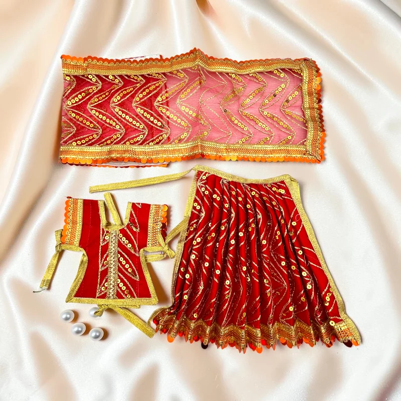 Durga Mata Dress, Durga Mata Lehenga, Durga Mata Poshak, Maa Durga Dress, Durga Idol Dress, Durga Mata Vastra, Durga Mata Shringar Dress, Navratri Dress for Durga Mata, Durga Puja Dress, Handmade Durga Dress, Floral Durga Dress, Designer Durga Mata Poshak, Durga Mata Lehenga Patka, Decorative Durga Dress, Temple Dress for Durga Mata, Festival Dress for Durga Idol, Premium Durga Mata Dress, Durga Idol Clothing, Mata Rani Dress, Durga Mata Decorative Dress