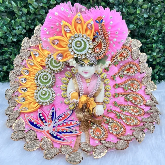 Janmashtami Special beautiful dress for laddu gopal, krishna and radha rani. Ornaments for idols