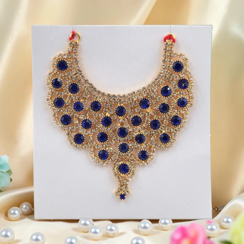 Laddu Gopal choker, AD Choker, Laddu Gopal kanthi, Blue Stone Mala, Krishna Ji Mala, Thakur Ji Mala, Laddu Gopal Jewelry, Laddu Gopal Shringar, Designer Laddu Gopal Haar, Crystal Mala for Laddu Gopal, Kanha Ji Mala, Bal Gopal Jewelry, Temple Jewelry, Janmashtami Shringar, Laddu Gopal Accessories, Krishna Idol Ornament, Fancy Laddu Gopal Mala, Premium Laddu Gopal Necklace, Thakur Ji Accessories, Radha Krishna Shringar, Laddu Gopal Decoration Items