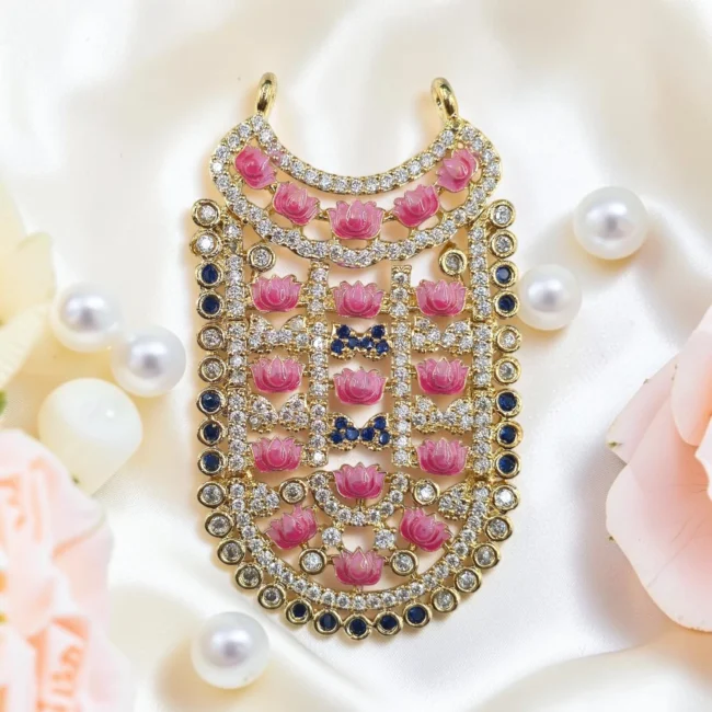 kanha ji haar bal gopal haar krishna idol necklace laddu gopal jewellery thakur ji shringar AD mala AD shrinagr kanha ornament murti jewellery krishna bhagwan dress accessories janmashtami shringar kanha ji gehna blue kundan style necklace deity ornament