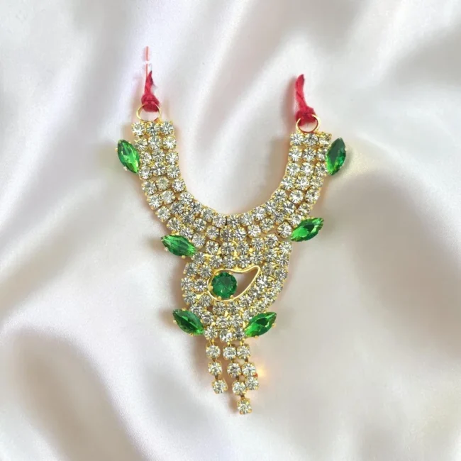 Premium AD Mala for Laddu Gopal | Designer Crystal Haar for Thakur Ji