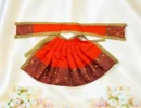 Sparkle Design Poshak for Maa Durga Idol | Decorative Lahnga with Matching Patka | 4 Inches