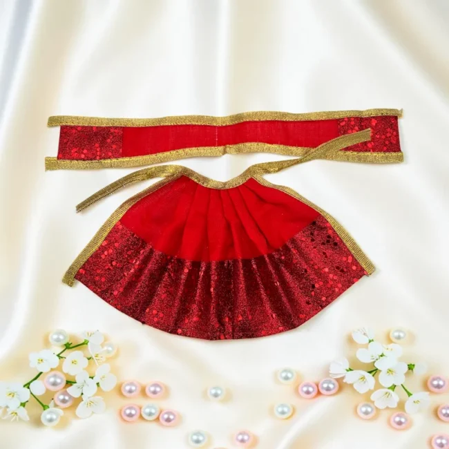 Durga Mata Dress, Durga Mata Lehenga, Durga Mata Poshak, Maa Durga Dress, Durga Idol Dress, Durga Mata Vastra, Durga Mata Shringar Dress, Navratri Dress for Durga Mata, Durga Puja Dress, Handmade Durga Dress, Floral Durga Dress, Designer Durga Mata Poshak, Durga Mata Lehenga Patka, Decorative Durga Dress, Temple Dress for Durga Mata, Festival Dress for Durga Idol, Premium Durga Mata Dress, Durga Idol Clothing, Mata Rani Dress, Durga Mata Decorative Dress