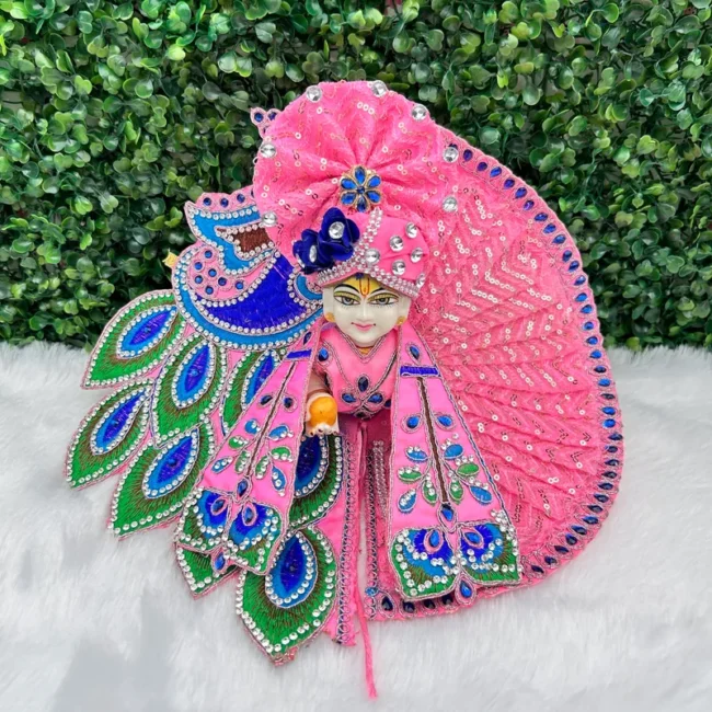 Janmashtami Special beautiful dress for laddu gopal, krishna and radha rani. Ornaments for idols