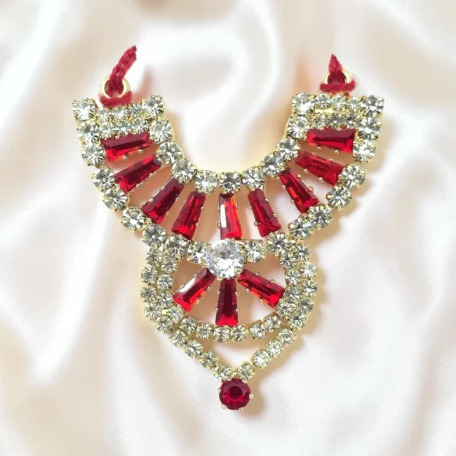 Premium AD Choker for Laddu Gopal | Designer Crystal Haar for Thakur Ji