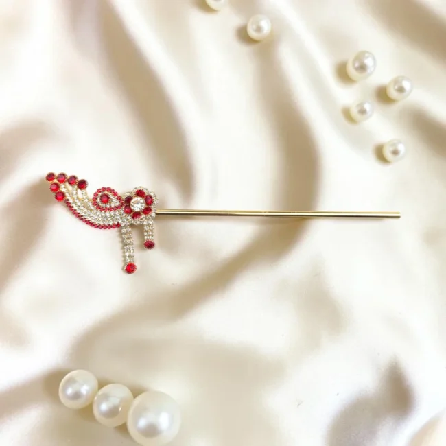 Stone Bansuri for Laddu Gopal | Designer Bansi for Thakur Ji | Size 6 Inches