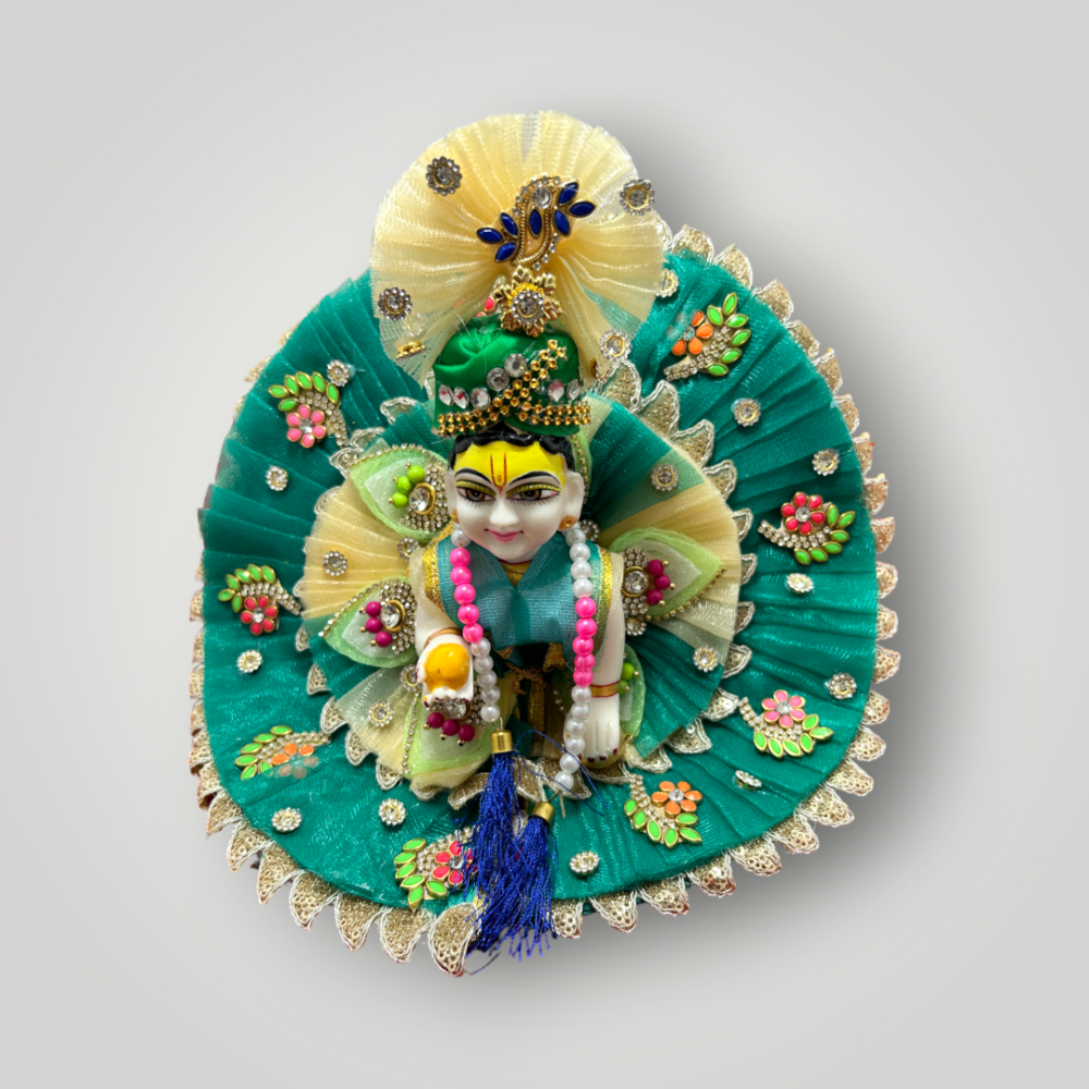 Janmashtami Special beautiful dress for laddu gopal, krishna and radha rani. Ornaments for idols