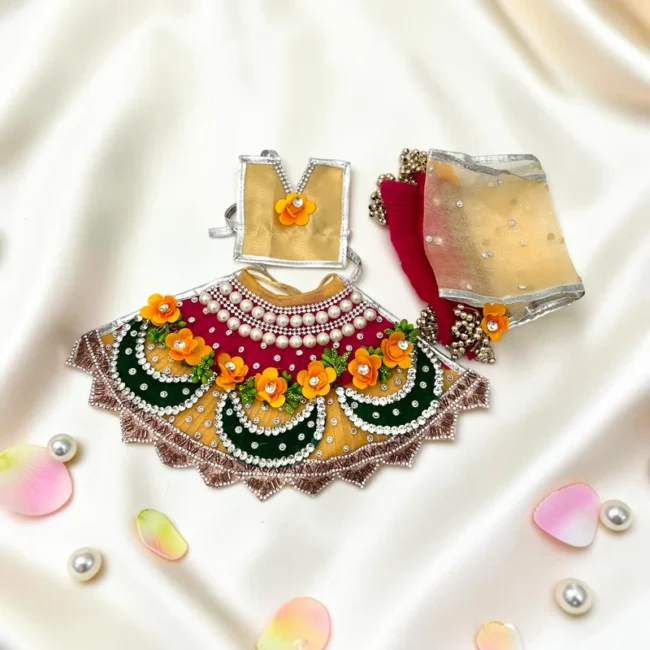 Durga Mata Dress, Durga Mata Lehenga, Durga Mata Poshak, Maa Durga Dress, Durga Idol Dress, Durga Mata Vastra, Durga Mata Shringar Dress, Navratri Dress for Durga Mata, Durga Puja Dress, Handmade Durga Dress, Floral Durga Dress, Designer Durga Mata Poshak, Durga Mata Lehenga Patka, Decorative Durga Dress, Temple Dress for Durga Mata, Festival Dress for Durga Idol, Premium Durga Mata Dress, Durga Idol Clothing, Mata Rani Dress, Durga Mata Decorative Dress