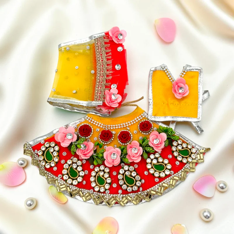 Durga Mata Dress, Durga Mata Lehenga, Durga Mata Poshak, Maa Durga Dress, Durga Idol Dress, Durga Mata Vastra, Durga Mata Shringar Dress, Navratri Dress for Durga Mata, Durga Puja Dress, Handmade Durga Dress, Floral Durga Dress, Designer Durga Mata Poshak, Durga Mata Lehenga Patka, Decorative Durga Dress, Temple Dress for Durga Mata, Festival Dress for Durga Idol, Premium Durga Mata Dress, Durga Idol Clothing, Mata Rani Dress, Durga Mata Decorative Dress