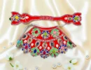 Beautiful Design Poshak for Maa Durga Idol | Decorative Lahnga with Matching Patka | 5 Inch