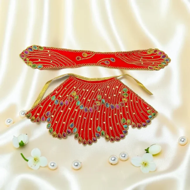 Durga Mata Dress, Durga Mata Lehenga, Durga Mata Heavy Poshak, Maa Durga Dress, Durga Idol Dress, Durga Mata Vastra, Durga Mata Shringar Dress, Navratri Dress for Durga Mata, Durga Puja Dress, Handmade Durga Dress, Floral Durga Dress, Designer Durga Mata Poshak, Durga Mata Lehenga Patka, Decorative Durga Dress, Temple Dress for Durga Mata, Festival Dress for Durga Idol, Premium Durga Mata Dress, Durga Idol Clothing, Mata Rani Dress, Durga Mata Decorative Dress