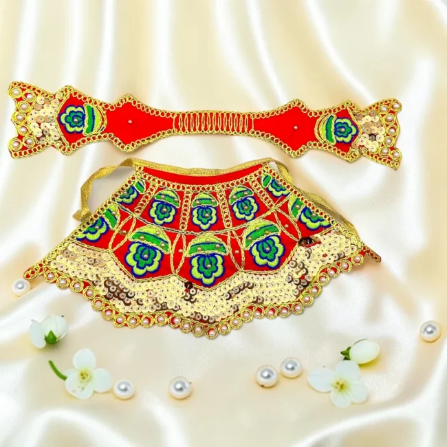 Durga Mata Dress, Durga Mata Lehenga, Durga Mata Heavy Poshak, Maa Durga Dress, Durga Idol Dress, Durga Mata Vastra, Durga Mata Shringar Dress, Navratri Dress for Durga Mata, Durga Puja Dress, Handmade Durga Dress, Floral Durga Dress, Designer Durga Mata Poshak, Durga Mata Lehenga Patka, Decorative Durga Dress, Temple Dress for Durga Mata, Festival Dress for Durga Idol, Premium Durga Mata Dress, Durga Idol Clothing, Mata Rani Dress, Durga Mata Decorative Dress